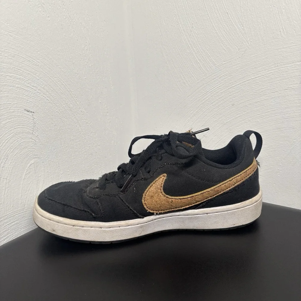 Nike Boys Court Borough Low 2 DC7949-001 Black Casual Shoes‎ Sneakers Size 6Y